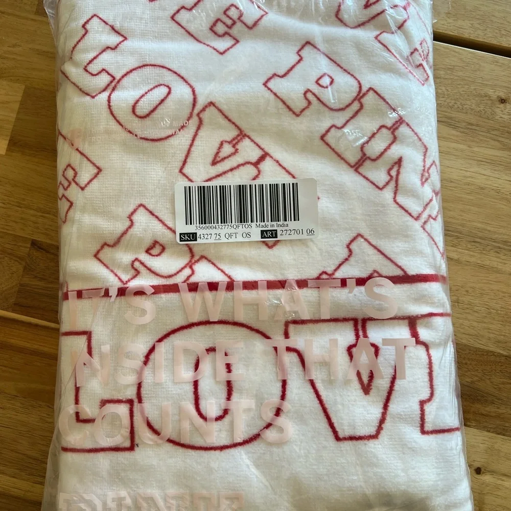 NWT Love Pink White Beach Towel with Pink logos from Victoria’s Secret